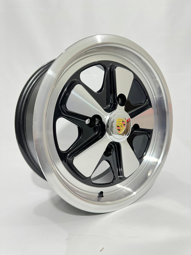 Rodas Fuchs Aro 15 4x130 4 Furos Fusca Brasilia Tl 4 Rodas Cor Preta Diamantada 4x130