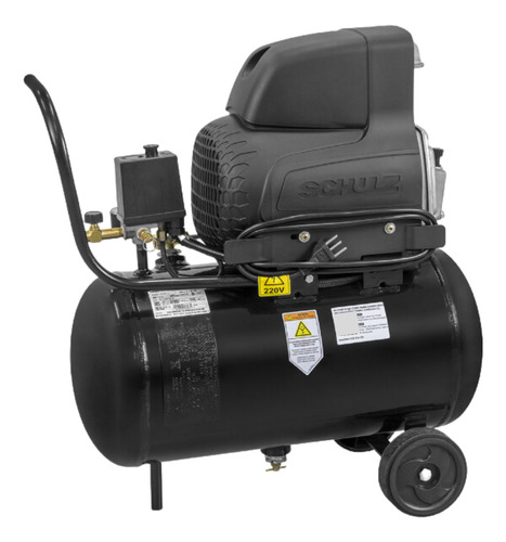 Compressor De Ar Csi 8,6 25 Litros Pratiko 2hp Schulz Cor Preto Fase Elétrica Monofásica