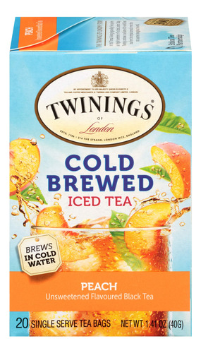Té Helado Preparado Twinings Durazno 20 Bolsas Sin Azúcar