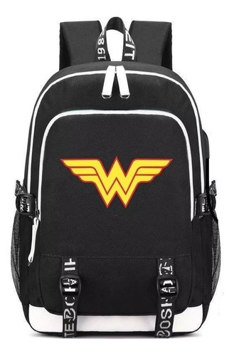 Mochila De Estudiante Popular De Superhéroe Con Puerto Usb