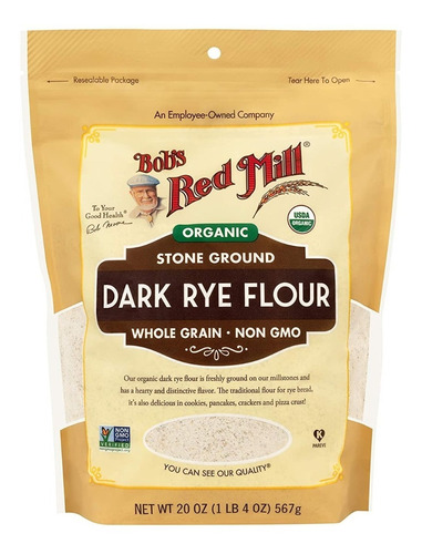 Bob's Red Mill Organic Dark Rye Flour 567 G