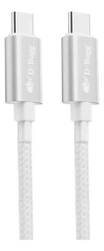 Kit Cable Tipo C A Tipo C Trenzado Y Adaptador Usb A A C Blanco