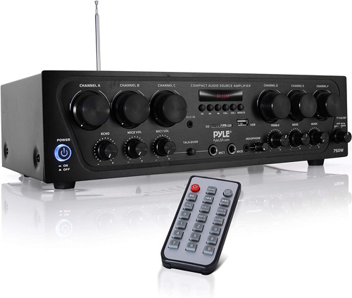 Sistema De Amplificador De Audio Pyle Pta62bt.5, 6 Canales
