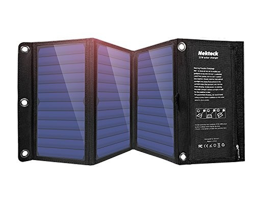 Cargador Solar Nekteck 21w Con Cargador Usb De 2 Puertos Con