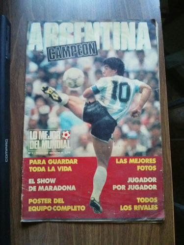 Argentina Campeón 86 Maradona Mundial Revista Nro 1
