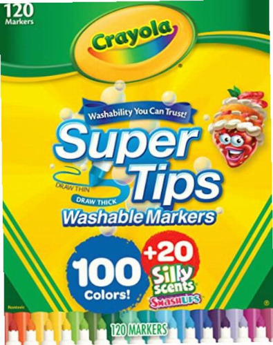 Juego Marcadores Crayola Super Tips (120 Ct), Marcadores A Y