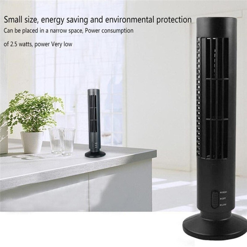 Imagem 2 de 6 de Ventilador De Mesa Torre Portatil Mini Computador Preto