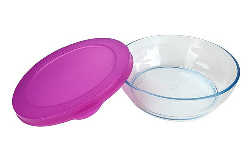 Tupperware Tigela Clear Bowl 410ml Roxo Policarbonato