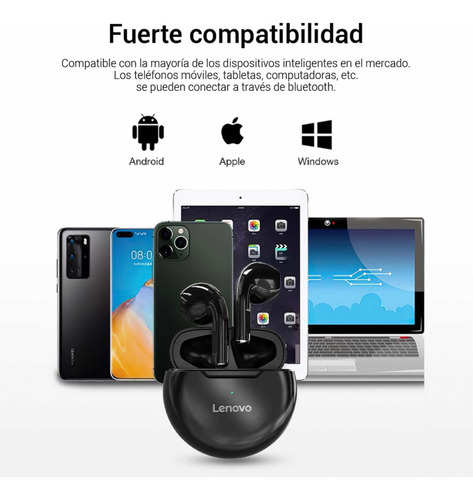 Lenovo-auriculares Inalámbricos Ht38 Con Bluetooth 5,0