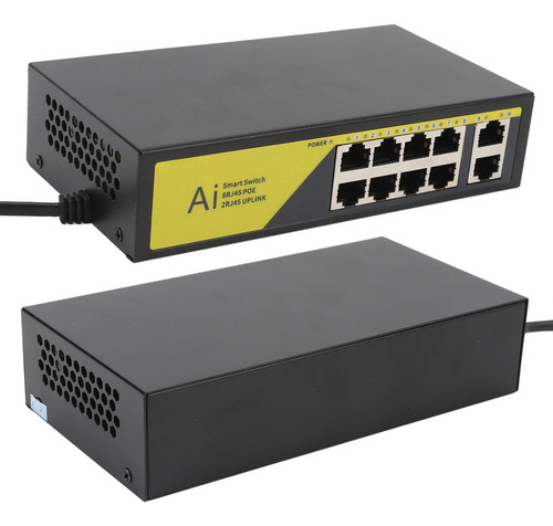 10 Puertos Gigabit Poe Plug And Play Sturdy Metal 8 2 Uplink