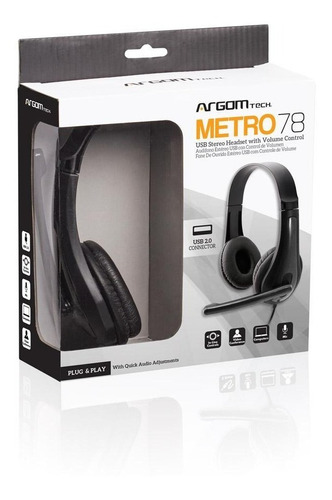 Argom Headset Con Microfono Metro78 Usb (sumcomcr)  