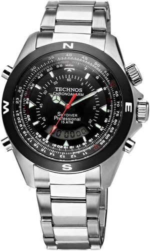 Relógio Technos Masculino Skydiver Pilot T20560/1p Aço