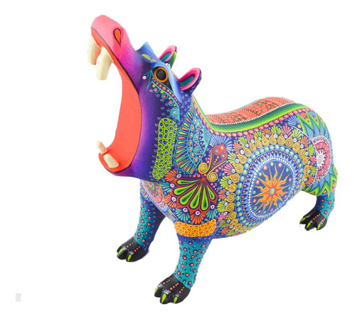 Alebrijes De Madera Hipopotamo A2852 | Magia Mexica