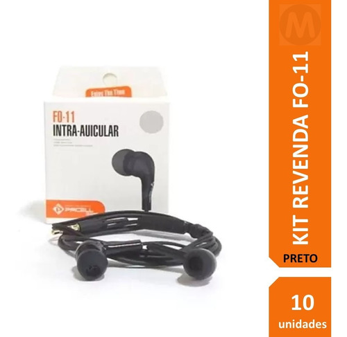 Kit C/10 Fone Ouvido Microfone Atacado Revenda Pmcell Fo-11