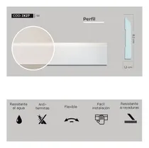 Comprar Rodapie Blanco De Poliestireno Resistente Al Agua Y Rayadura