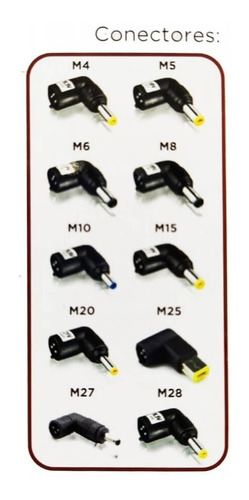 Imagen 2 de 2 de Cargador Universal Netmak Nm-1287 Automatico Notebook 90w