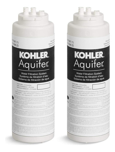 Kohler 77688-na Acuífero Cartucho Para Filtro De Repuesto (2