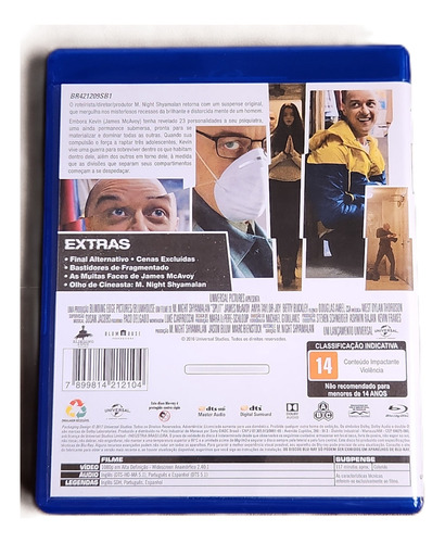 Blu-ray Fragmentado M. Night Shyamalan Nacional Como Novo!! (Usado)