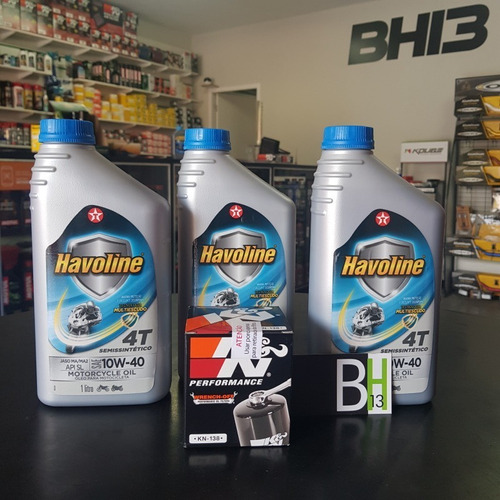 Havoline 10w40 Kit Troca Óleo Suzuki Vstrom V-strom Kn138