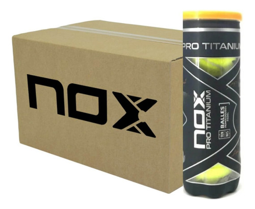 Caja De Pelotas De Padel Nox Titanium Pro X3 - 24 Tarros