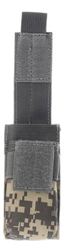 Pouch Multiuso Edc Porta Cargador Cinturón Molle Policial Gris Pixel Camo