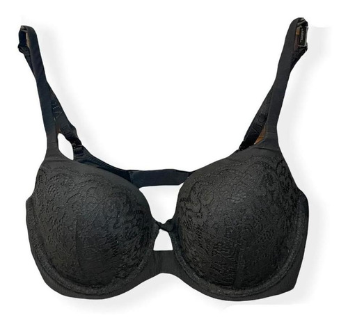 Sostén Push Up Encaje Negro 36d