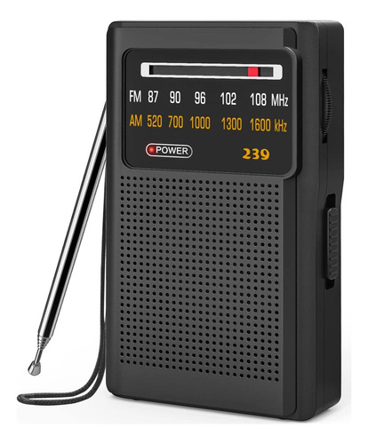Pequeña Radio Portátil Fm/am, Radio De Transistores Con Exce