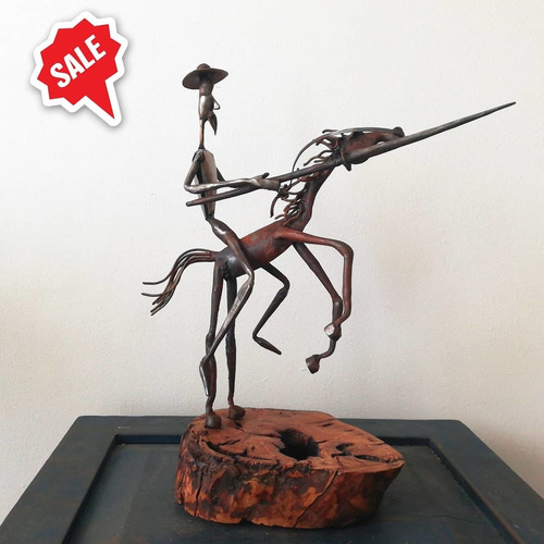 Escultura Quijote Con Rocinante