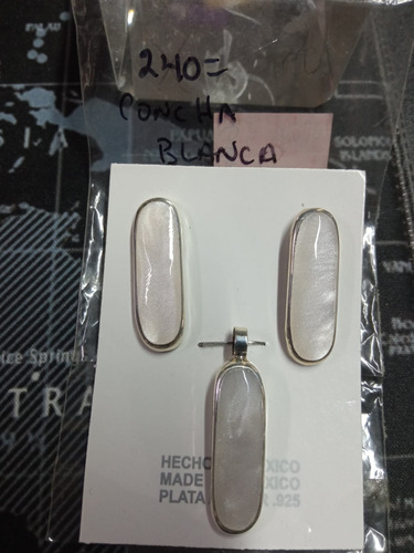 Juego Aretes Y Dije Plata Mexicana Joyeria Cod6676 Asch