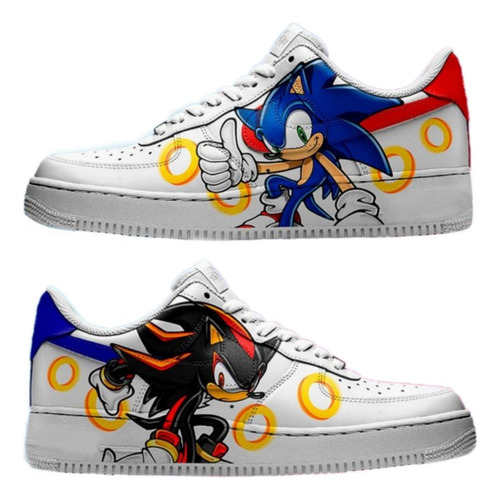 Zapatillas Pintadas A Mano Sonic (genéricas)