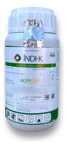 Insecticida Organico Extracto Neem 12 Pzas De 250 Ml