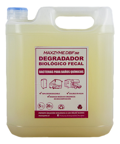 Limpiador De Fosas 5lt Wc Cañrias Maxzyme Mimbral