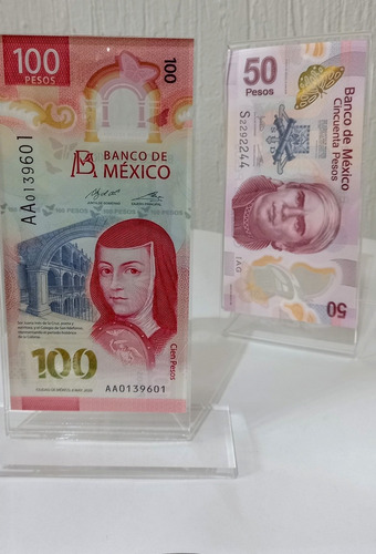 Combo Billete Sor Juana Aa + Billete 50 Binario + Moneda 20