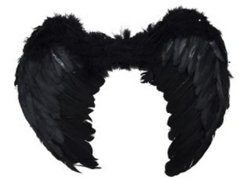 Disfraz Alas  Ángel Negras Plumas Mp294 Unisex Halloween *