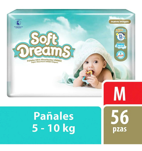 Pañal Soft Dreams Mediano 56 Pzas