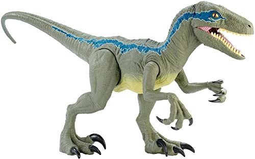 Jurasico Mundo Super Colosal Velociraptor Azul