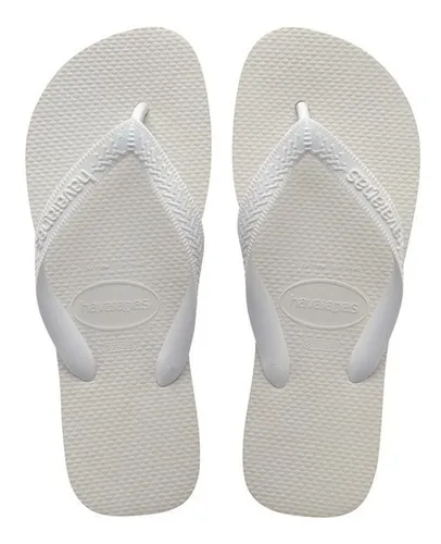 Chinelo Casual Masculino E Feminino Top Cor Branca Havaianas Branco Liso