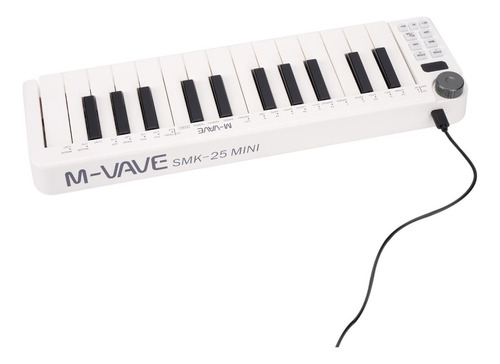 Teclado Controlador M-vave Smk-25 Mini Branco 25 Teclas