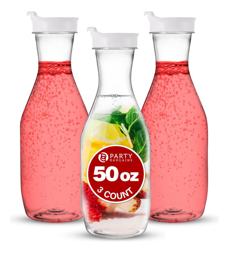 Ofertas De Fiesta 50 Oz. Jarra De Plástico Con Tapas - Trans