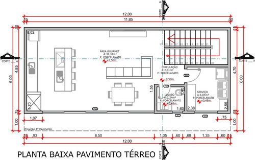 Imagem 2 de 5 de Planta De Casa 2 Quartos - Projeto Arquitetônico Completo