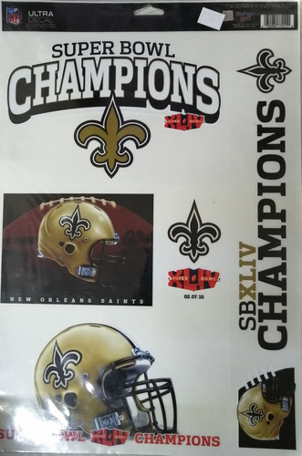 Calcomanias Nfl New Orleans Saints Santos Campeones