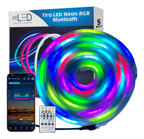 Tira Led Neon Rgb Flex 5m Bluetooth Audiorítmico App Control