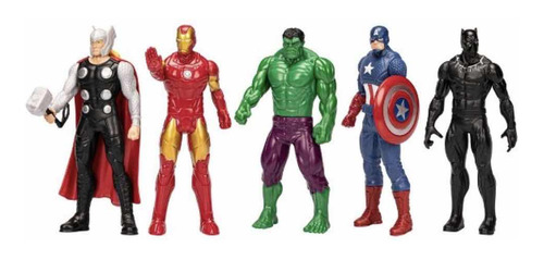 Muñecos Marvel Thor Iron Man Hulk Capitan America Pantera