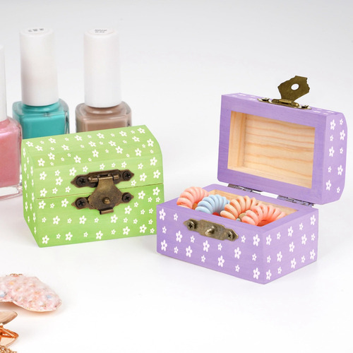 Nuevo Caja De Madera Shore Pequeña Con Tapa Abatible (pack