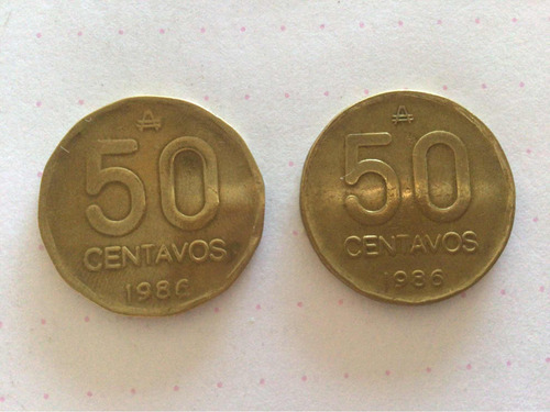 Monedas Australes 1986 X2 50 Centavos Argentina