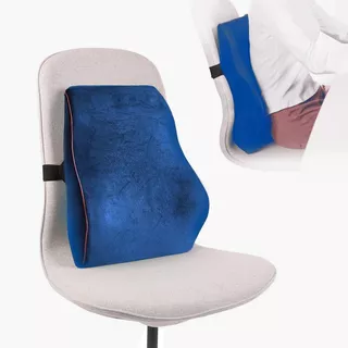 Cojin Respaldar Lumbar Viscoelástica Con Gel Y Funda