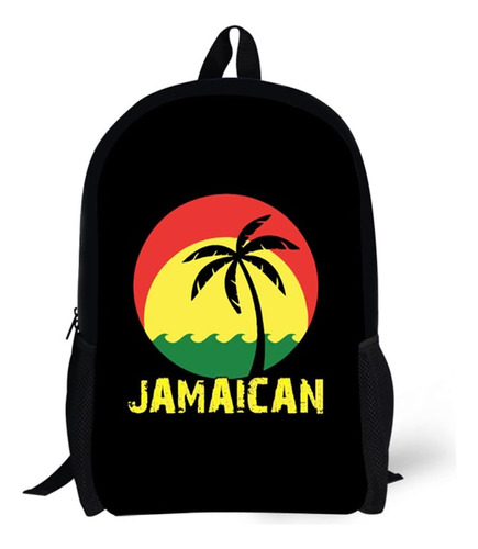 Mochila Con Estampado Jamaicano De Color Reggae De Árbol De 