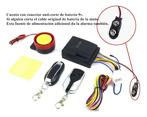 Alarma Antirrobo P/moto Encendido A Distancia Control Remoto