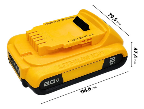 Bateria 2ah 20v Para Parafusadeira Dewalt Dcd7781 Tipo 10