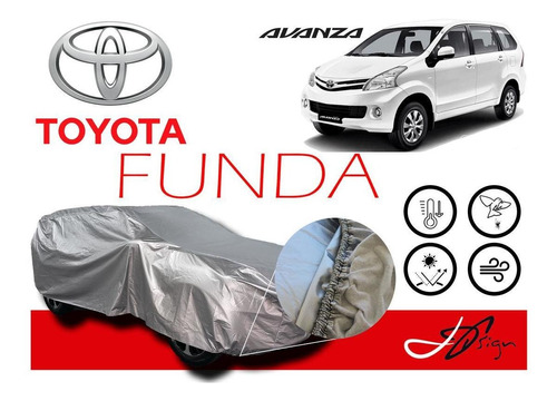 Funda Cubierta Lona Afelpada Cubre Toyota Avanza 2012-15